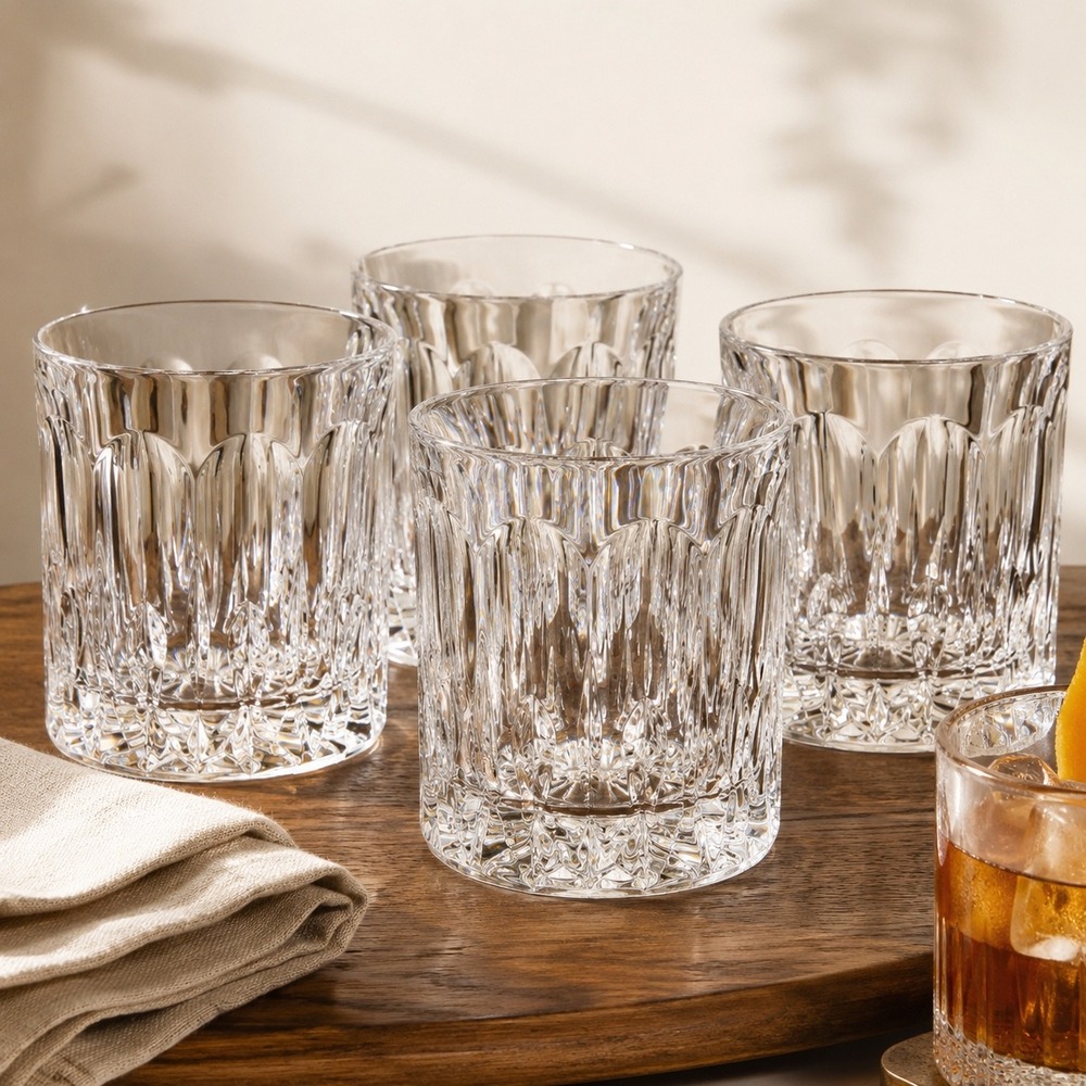 Gorham Fairfax Double Old Fashioned Glasses Set 4 | Vintage Rocks Glasses